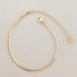 12.2229.0.O - Pulseira de malha groumet em fita polida