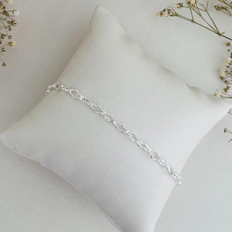 12.2063.0.S - Pulseira de elos quadra liso simples