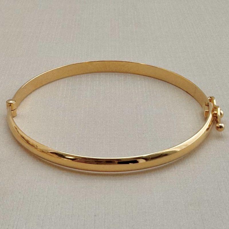 04.0160.0.O - Bracelete meia cana de 4mm liso em 53cm