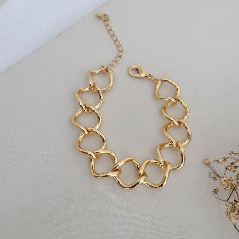 12.2177.0.O - Pulseira de elos em tubos de forma quadrada em estilo grumet