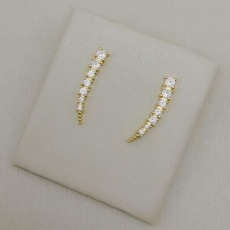 06.1403.1.O - Brinco ear-cuff de uma coluna de cravação com ponteira lisa