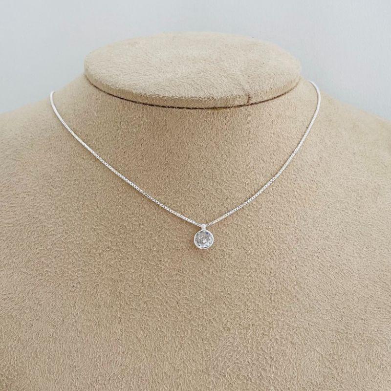 09.2231.1.S - (45) Colar veneziana com ponto de luz em cravação inglesa, extensor 10cm