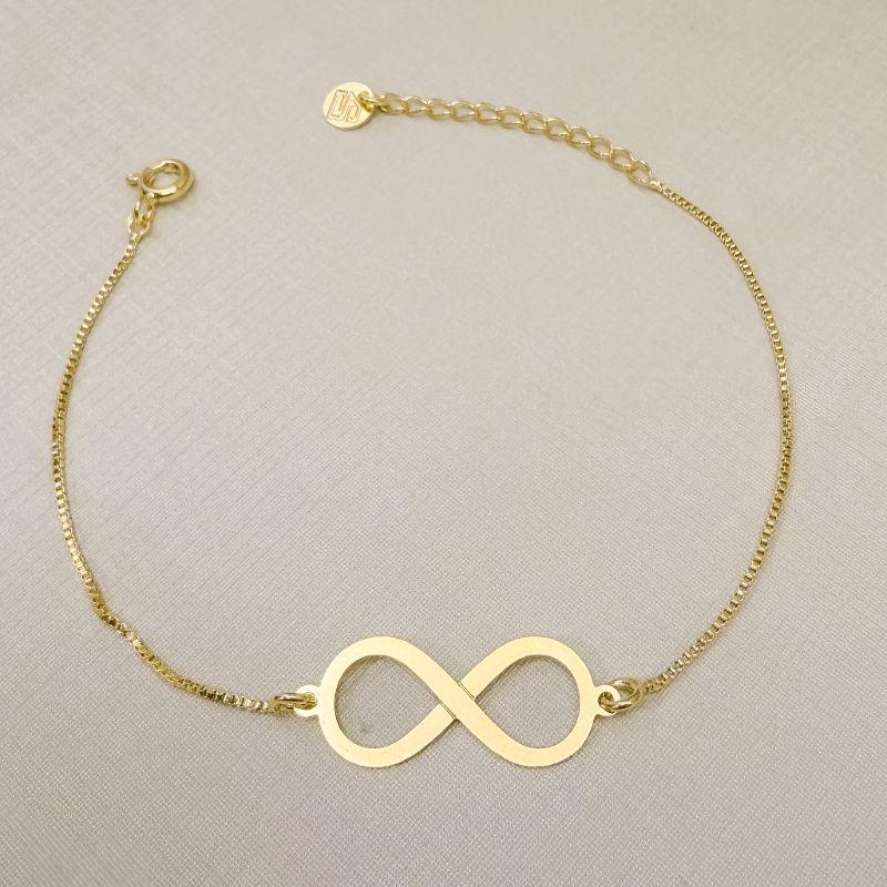 12.2309.0.O - Pulseira veneziana com central de infinito grande liso