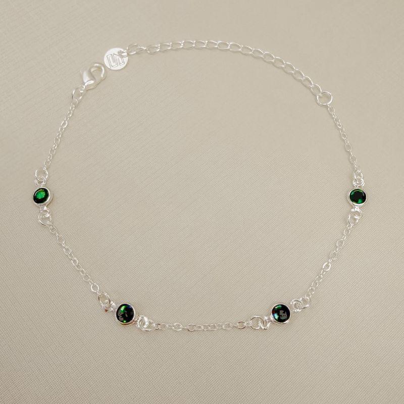 12.2325.5.S - Pulseira estilo tiffany espaçada simples