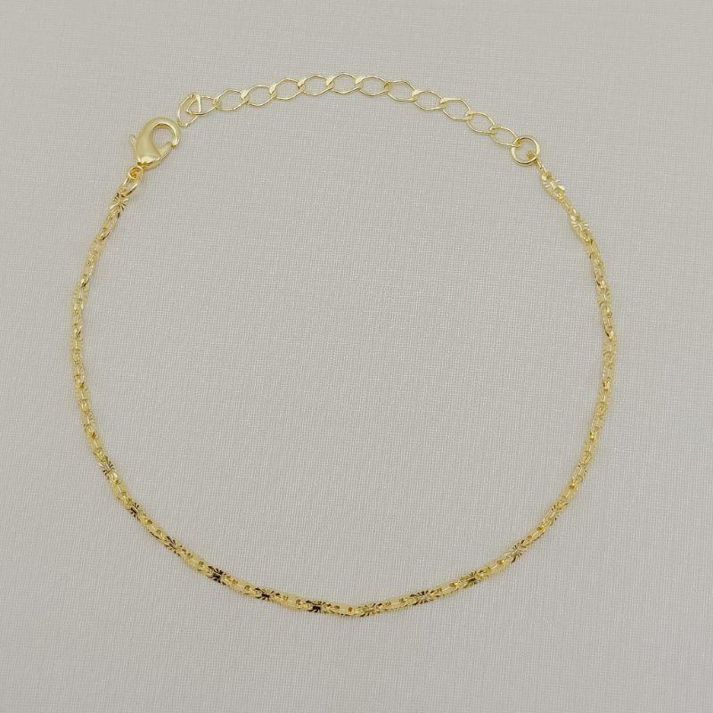 12.2345.0.O - Pulseira de elos marine em efeito raios lisos