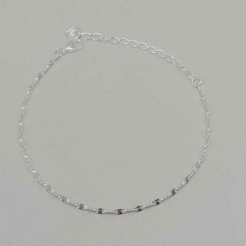 12.2345.0.S - Pulseira de elos marine em efeito raios lisos