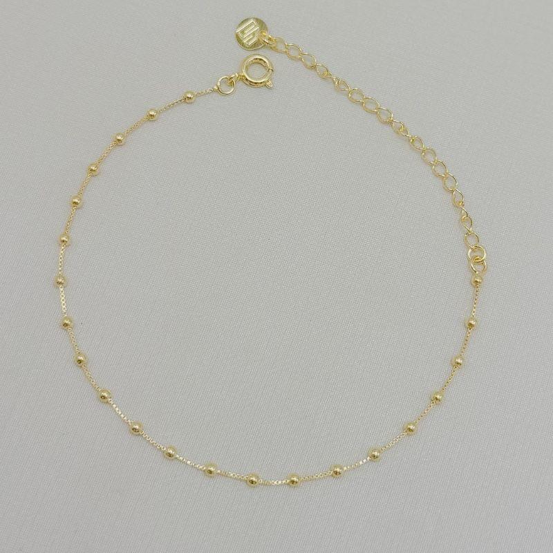 12.2354.0.O - Pulseira de elos veneziana com bolinhas lisos