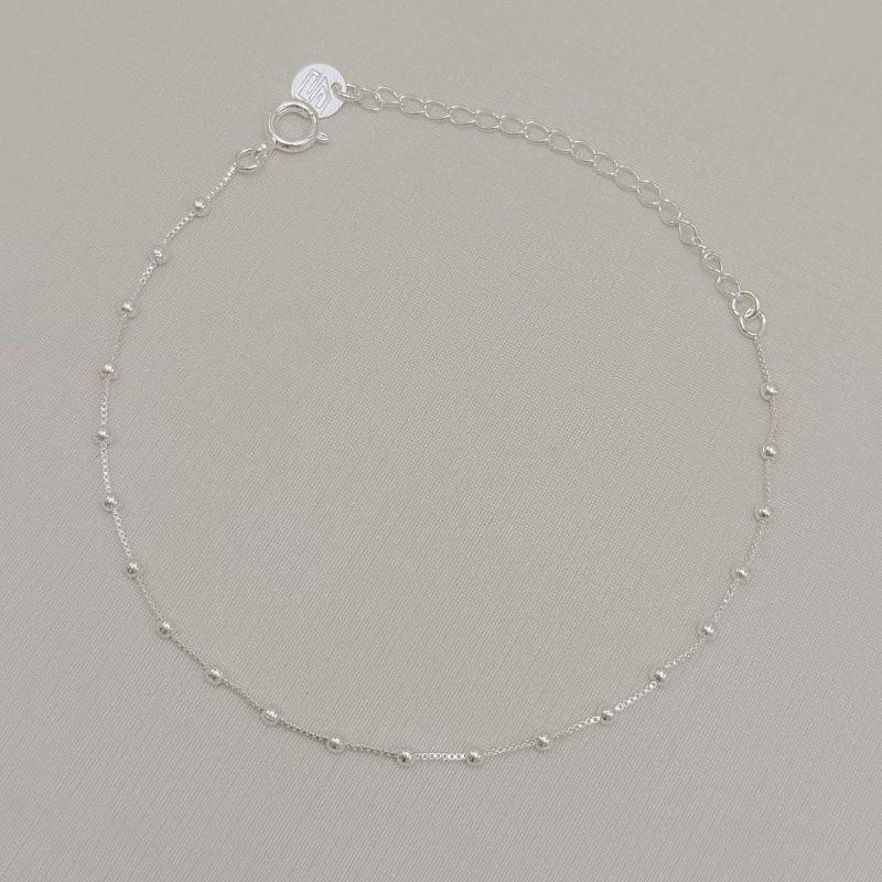 12.2354.0.S - Pulseira de elos veneziana com bolinhas lisos