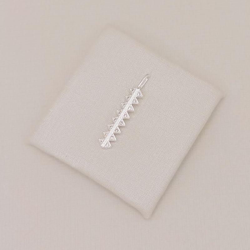 11.0628.1.S - Pingente avulso longo estilo lamina com dentes cravejados