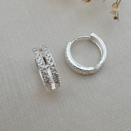 05.2942.1.S - Argola de duas colunas cravejadas separadas