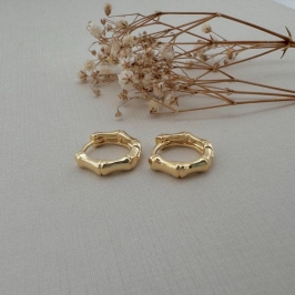 05.2984.0.O - (Tam. G) Argola circular em efeito bambu liso