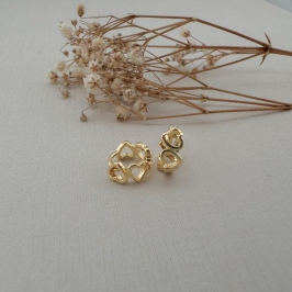 05.2989.0.O - (Tam. P) Argola circular em aro de corações vazados lisos