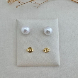 07.2310.15.O - Brinco de bola pérola em 0.8cm