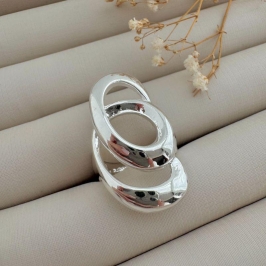 03.2409.0.S - (20) Anel de espiral dupla lisa grande