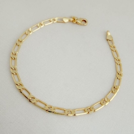 12.1920.0.O - Pulseira elos figaro um/um polidos em 0,4cm