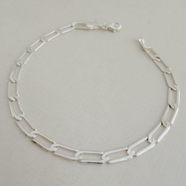 12.1930.0.S - Pulseira de elo longo polido liso