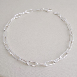 12.2235.0.S - Pulseira masculina de elos cartier em 4mm