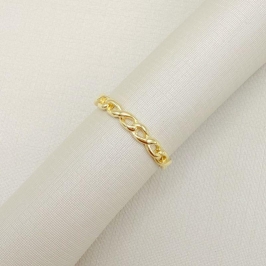 03.2536.0.O - (19) Anel de aro em elos infinitos lisos