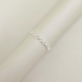 03.2536.0.S - (21) Anel de aro em elos infinitos lisos