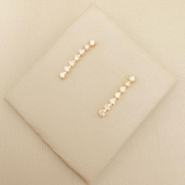 06.1322.1.O - Brinco um fio de zircônia 1,9cm