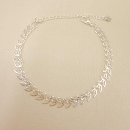 12.2250.0.S - Pulseira de folhas duplas vazadas.