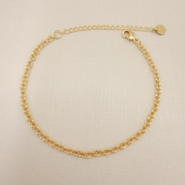 12.2256.0.O - Pulseira de elo português duplo 3mm