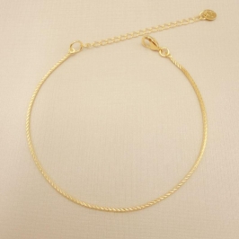 12.2265.0.O - Pulseira malha tubo quadrado 1mm.