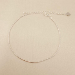 12.2265.0.S - Pulseira malha tubo quadrado 1mm.