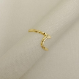 03.2595.0.O - (12) Anel de aro liso em formato onda alta