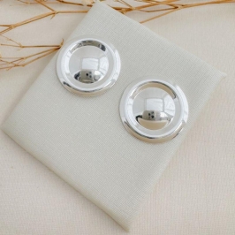 07.2771.0.S - Brinco moeda em efeito botão em chapa lisa