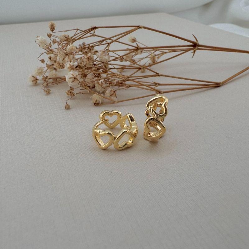 05.2991.0.O - (Tam. G) Argola circular em aro de corações vazados lisos