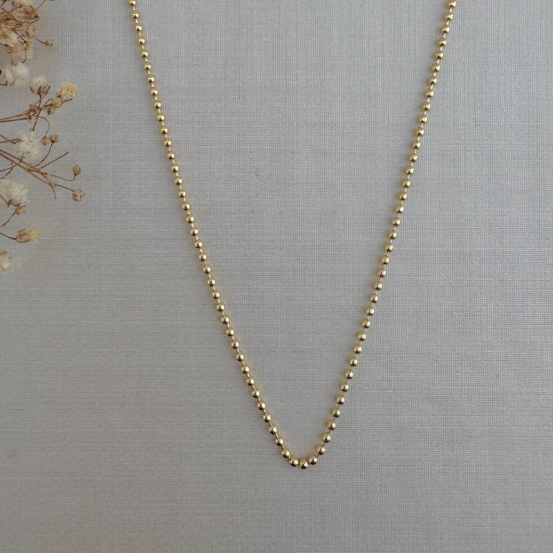 09.2247.0.O - (40) Colar de malha bolinhas lisas simples