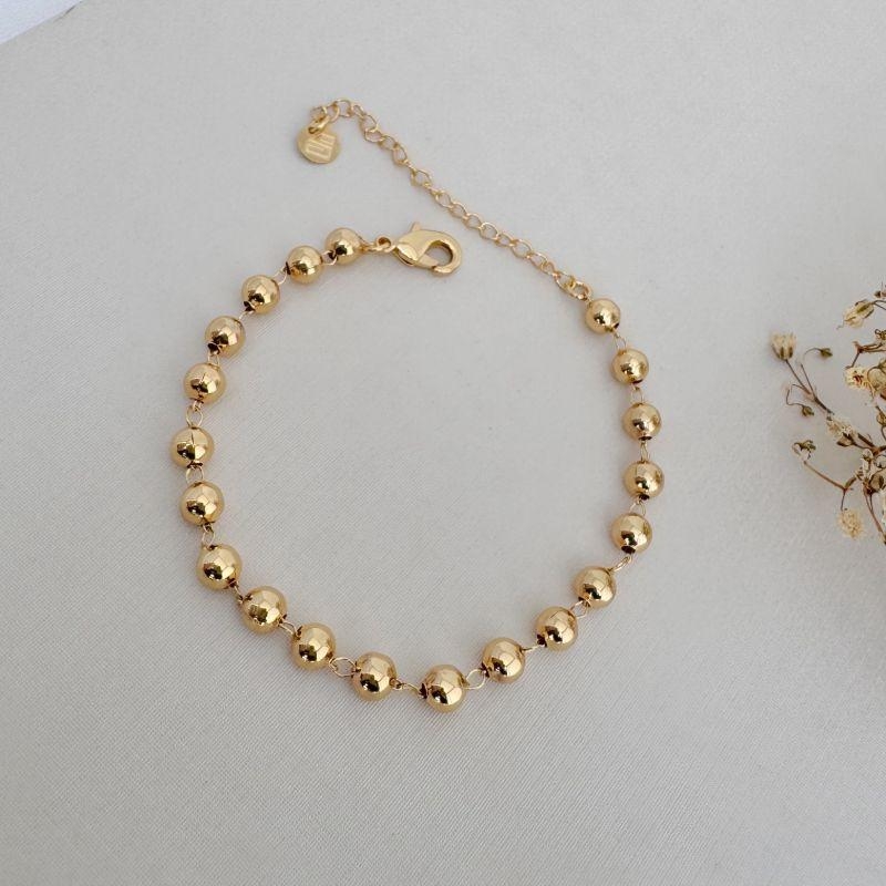 12.2175.0.O - Pulseira de bolas separadas polidas lisas