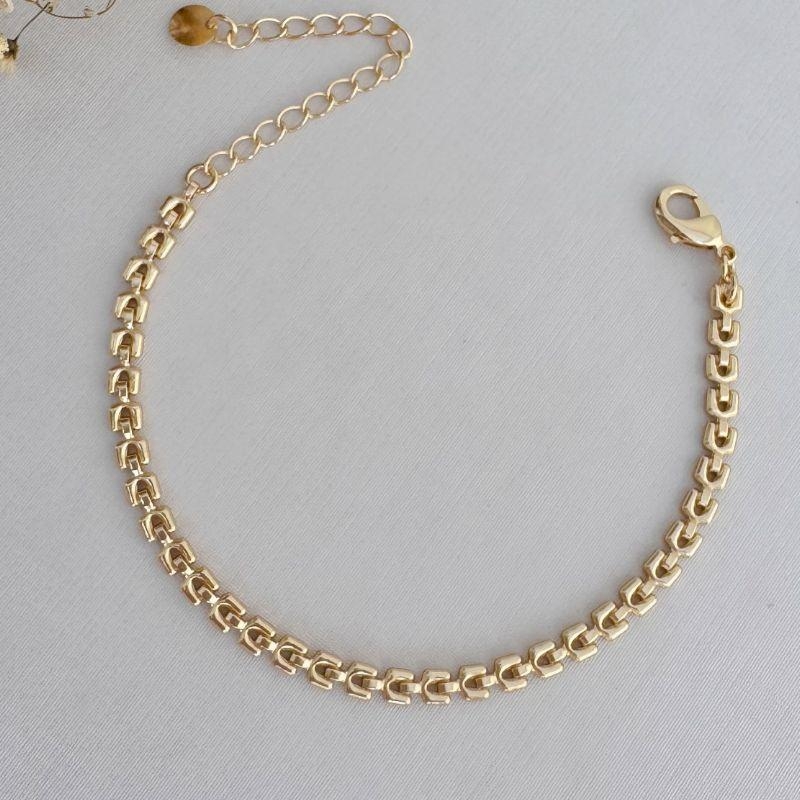 12.2192.0.O - Pulseira em malha grega polida lisa