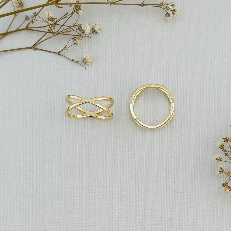 03.2249.0.O - (18) Anel de aro liso simples em X