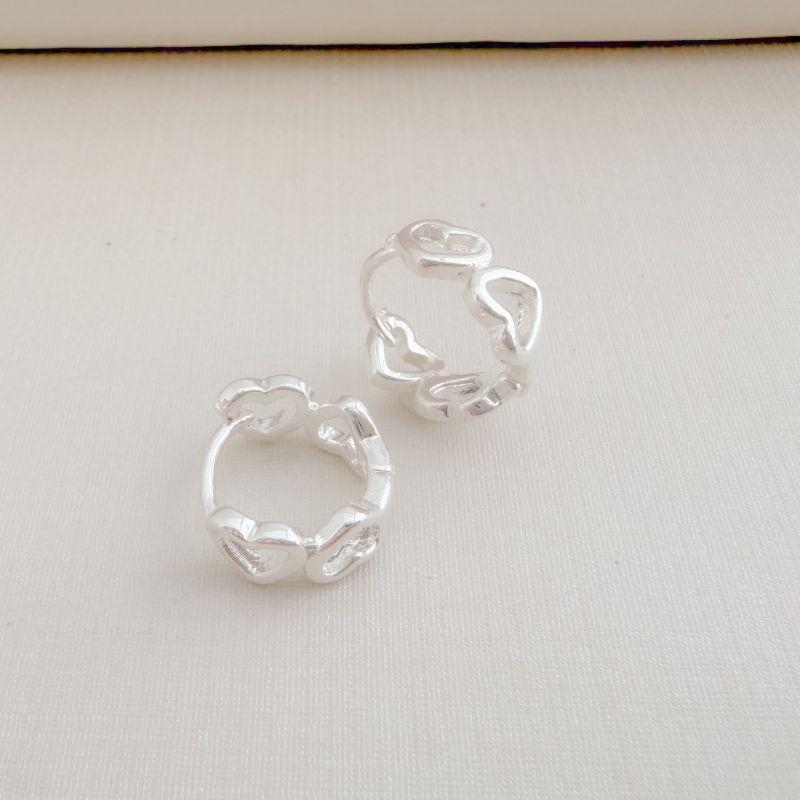 05.2991.0.S - (Tam. G) Argola circular em aro de corações vazados lisos