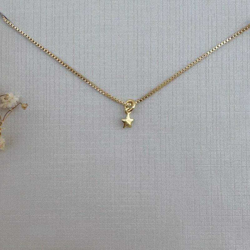 09.2315.1.O - (35) Colar infantil mini estrela chapada