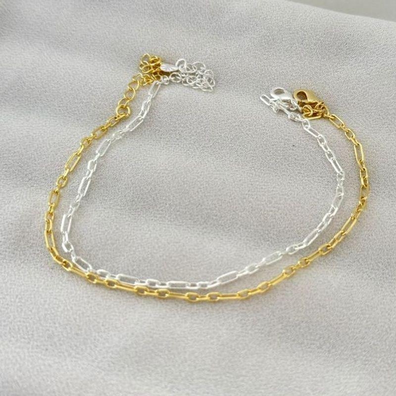 14.0281.0.S - Tornozeleira de elos cartier em figaro