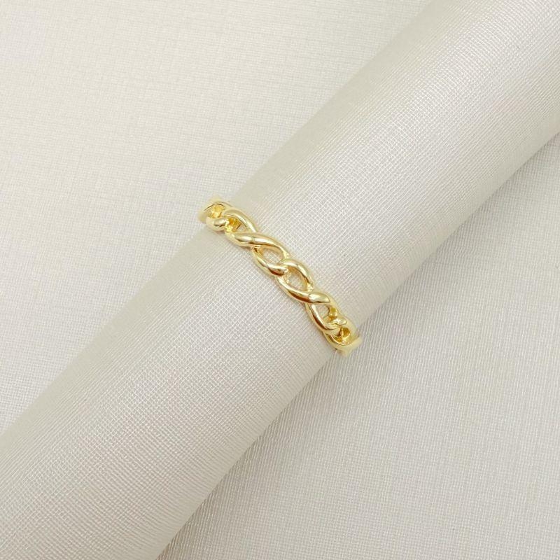 03.2536.0.O - (21) Anel de aro em elos infinitos lisos