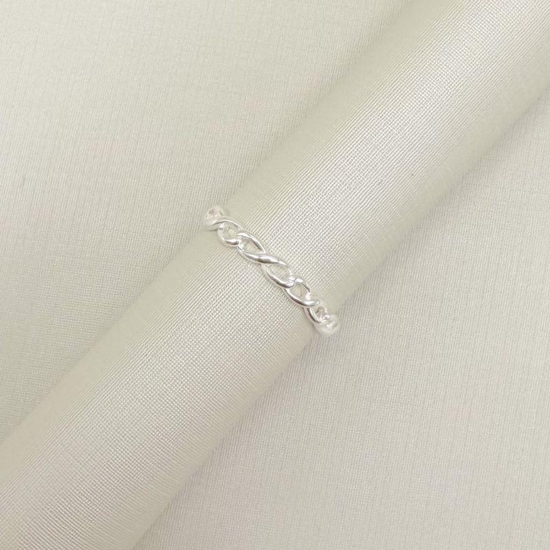 03.2536.0.S - (21) Anel de aro em elos infinitos lisos