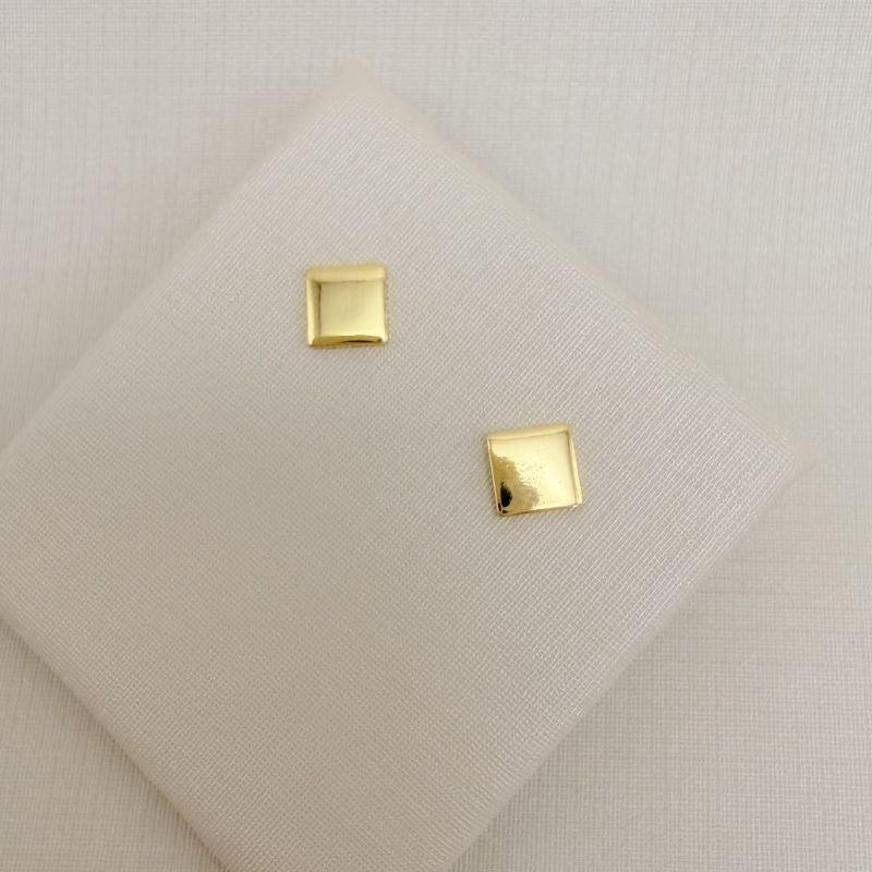 07.2841.0.O - Brinco losango / quadrado liso 7,6mm