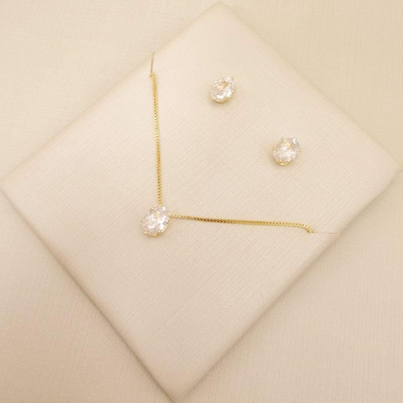 08.0612.1.O - Conjunto de zircônia oval 9x7mm.