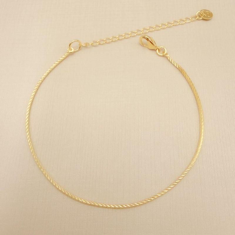 12.2265.0.O - Pulseira malha tubo quadrado 1mm.