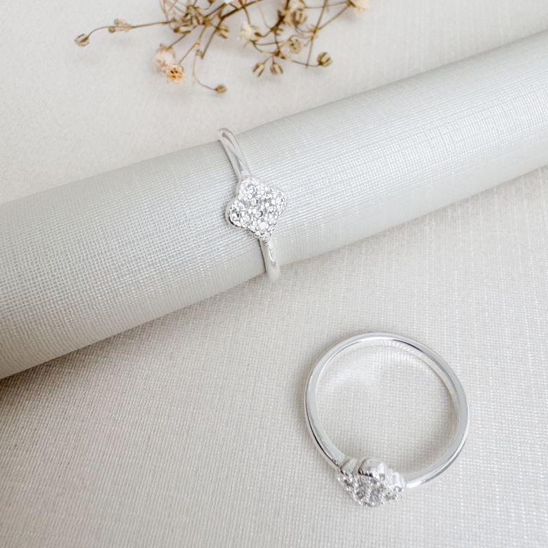 01.0209.1.S - (7) Anel falange de flor alhambra cravejada