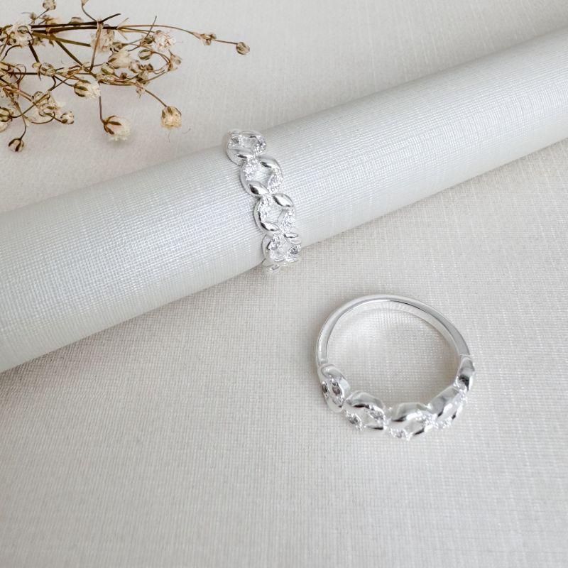 01.0211.1.S - (10) Anel falange em elo quadrado com cravação zig zag