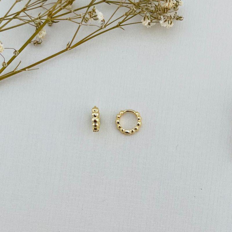 05.2864.0.O - Argola pequena de tubo em cinco bolinhas lisas