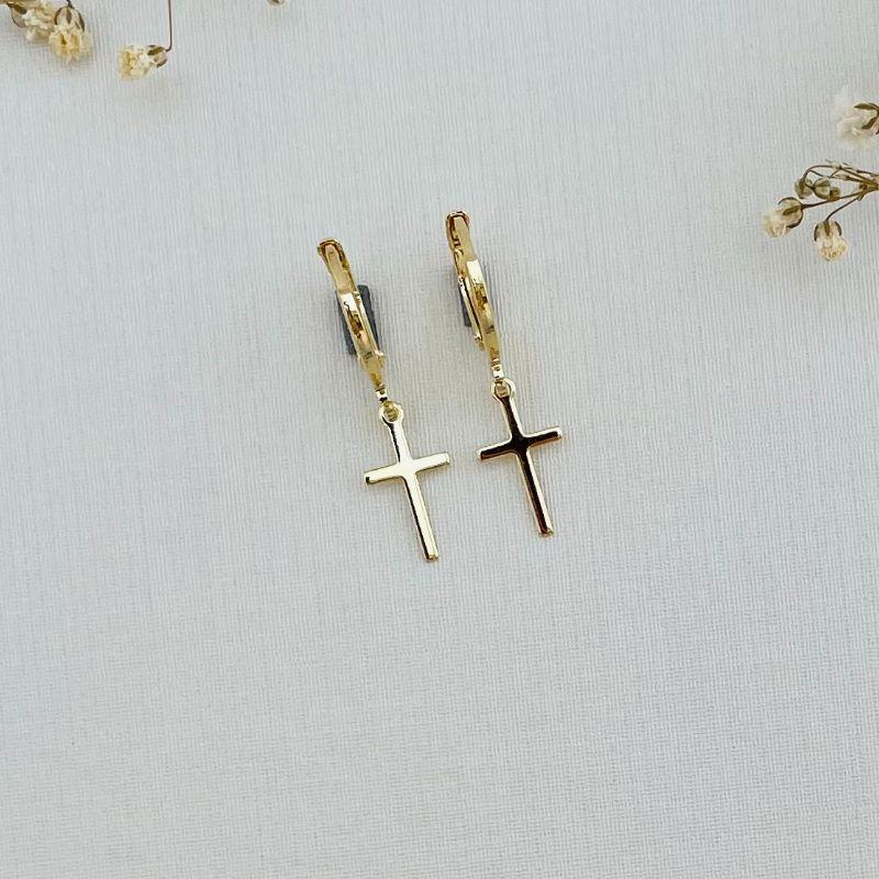 05.2873.0.O - Argola basica classica de pingente de cruz liso