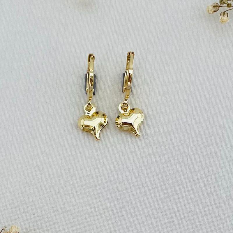 05.2876.0.O - Argola simples classica com pingente de coração liso