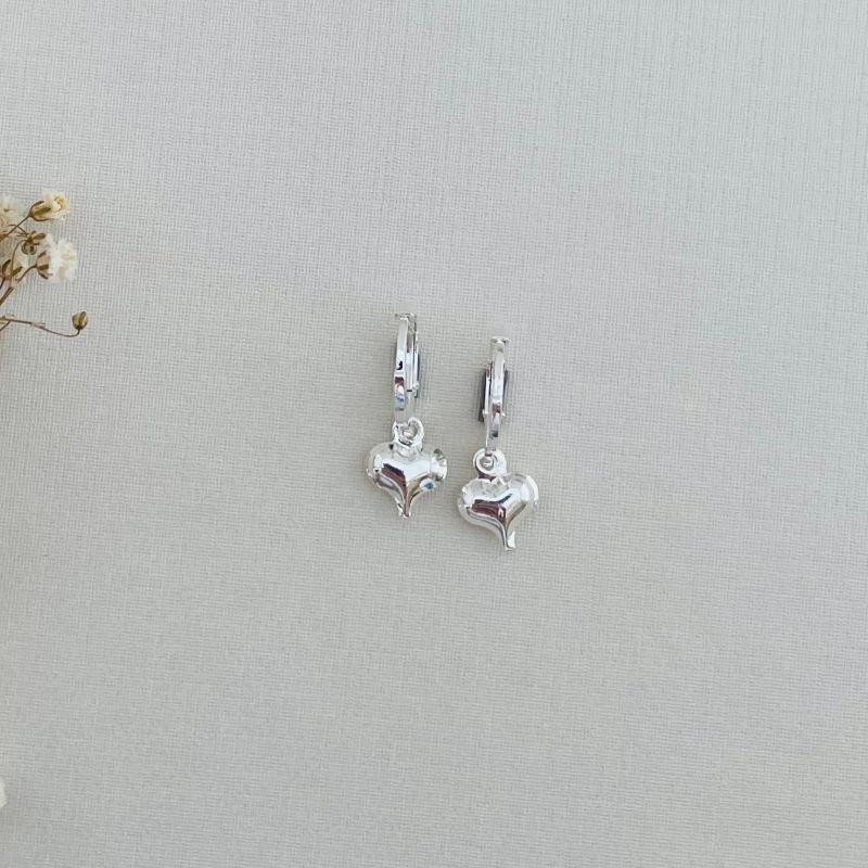 05.2876.0.S - Argola simples classica com pingente de coração liso