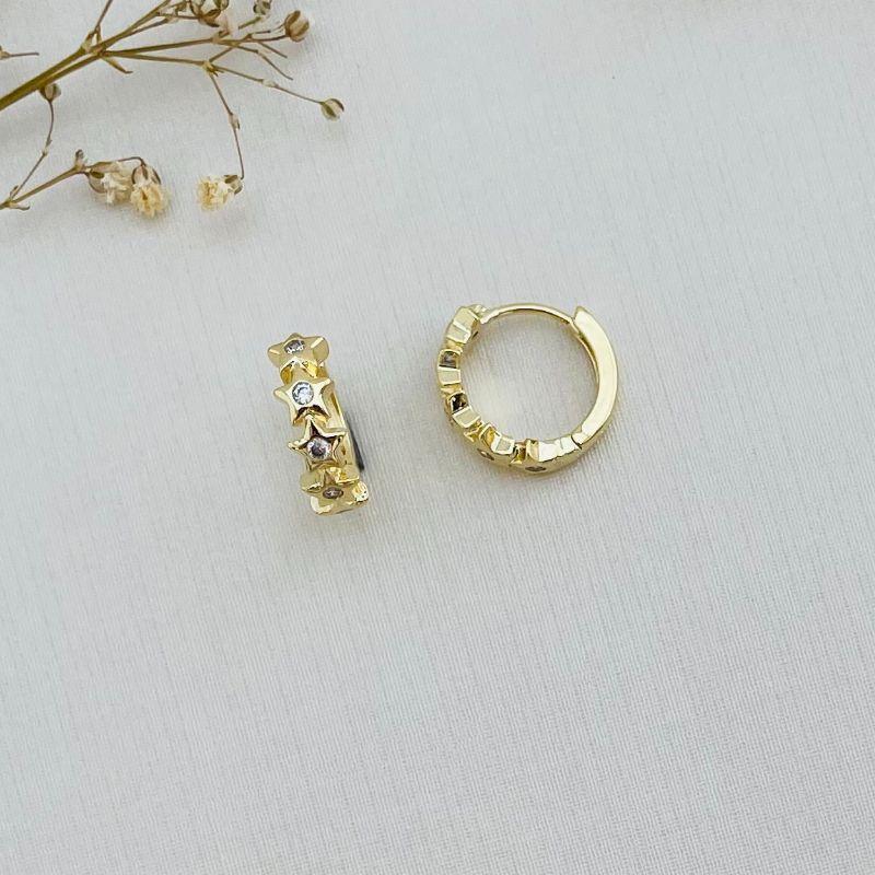 05.2879.1.O - (Tam.G) Argola de frontal em estrelas com ponto de luz central em gipsy